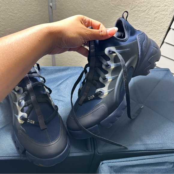 CHRISTIAN DIOR
Neoprene Rubber Womens D-Connect Sneakers Navy size 39 - Picture 4 of 5